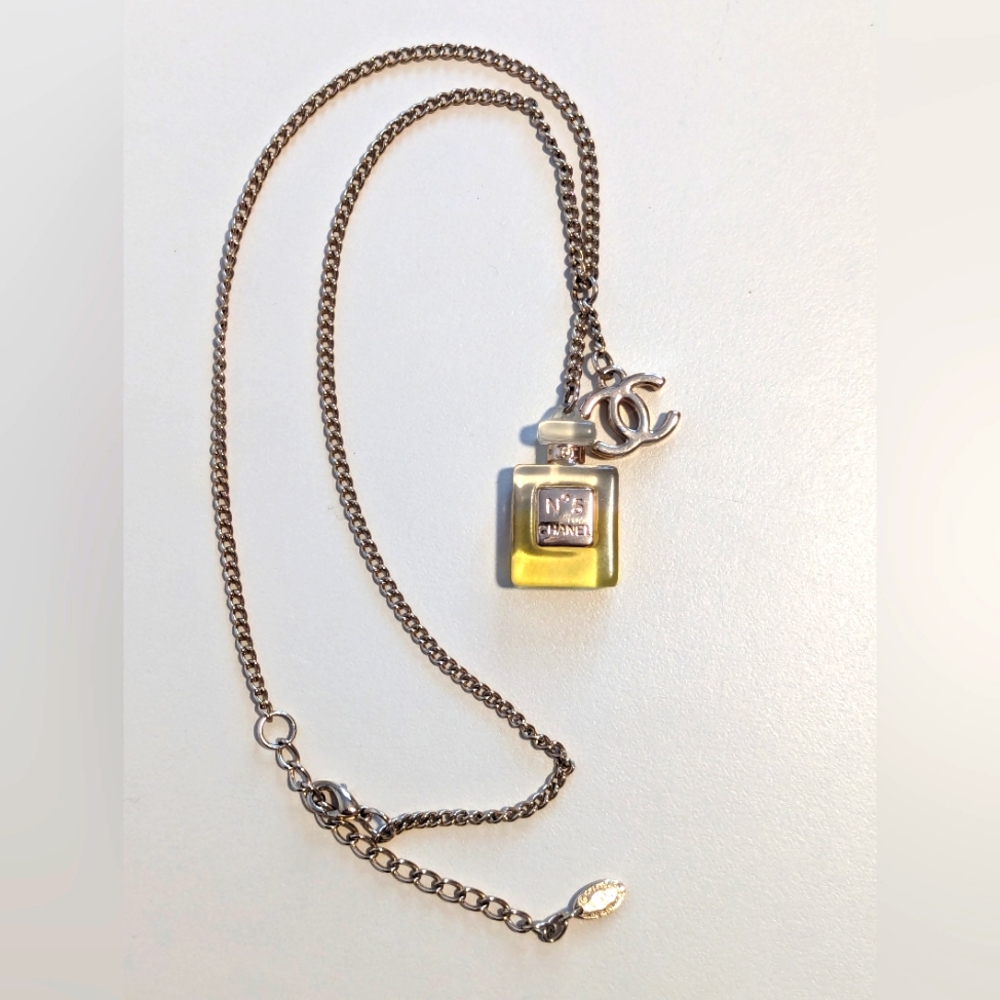 Iconic Chanel No. 5 Bottle Charm Necklace